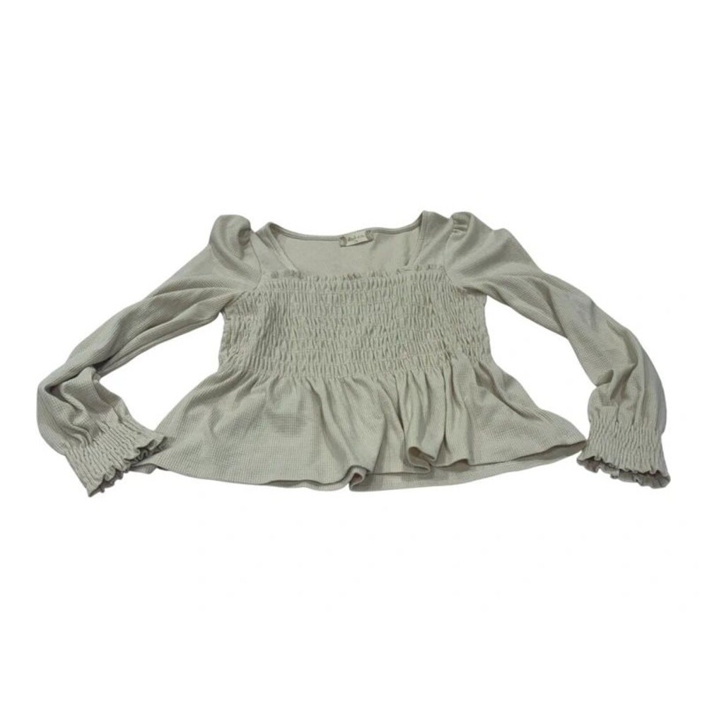 Ladies Altar’d State Beige Small Babydoll Top